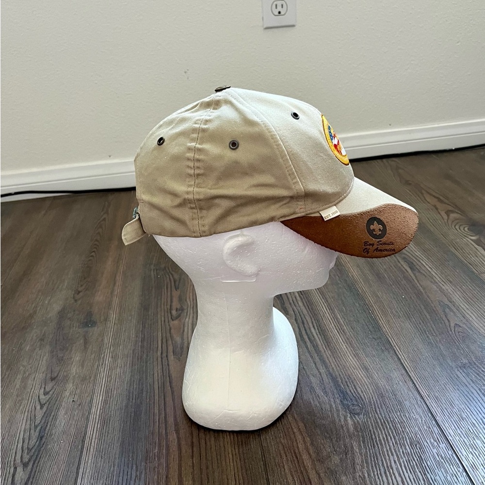 Beige and Brown Baseball Cap with Patch - Picture 5 of 11